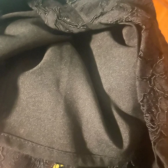 NWT Chaps Classic Black Pencil Midi Skirt, Floral Lace, Lined, size 6 - Picture 6 of 7